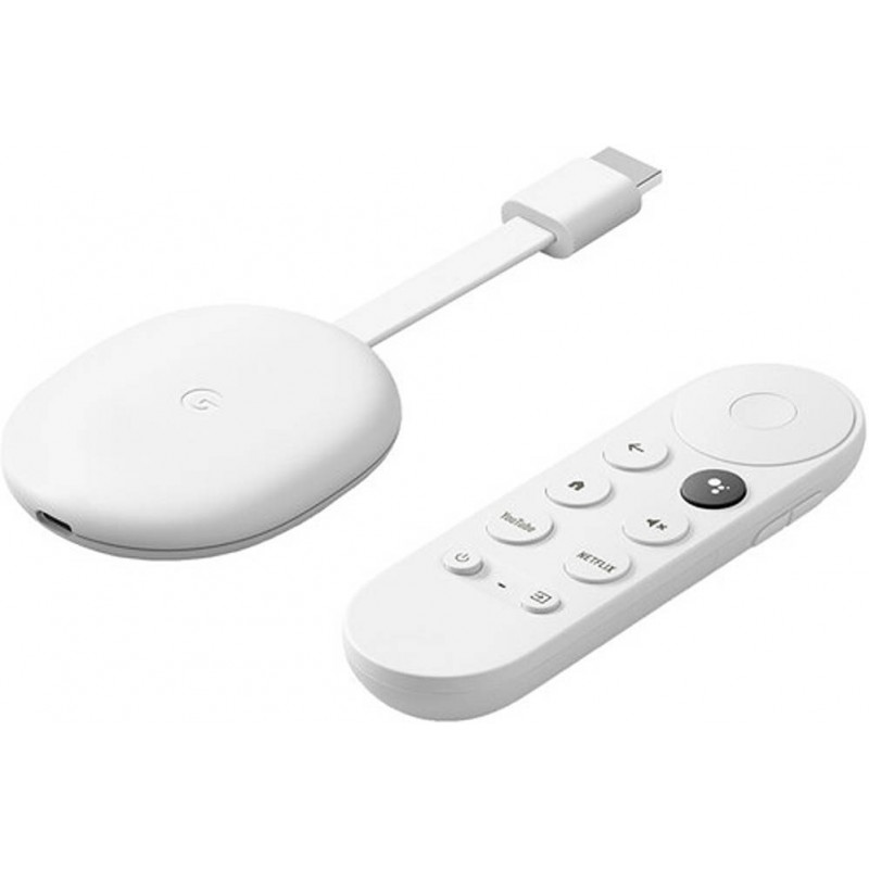 Google Chromecast with Google TV 4K Media Streamer, 4K UHD / 60 Hz Output, Google Assistant Built-In, Dual-Band Wi-Fi 5