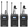 Boya By-Wm8 Pro-K2 Uhf Dual-Channel Wireless Microphone Receiver+Transmitter A+B+ Lcd Screen For Canon Nikon Sony Dslr Camera