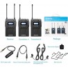 Boya By-Wm8 Pro-K2 Uhf Dual-Channel Wireless Microphone Receiver+Transmitter A+B+ Lcd Screen For Canon Nikon Sony Dslr Camera