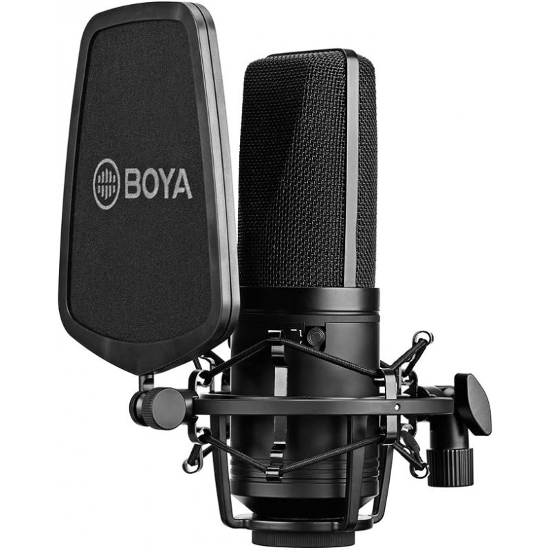Irfora Microphone with Double-layer Pop Filter Shock Mount (BY-M1000)