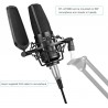 Irfora Microphone with Double-layer Pop Filter Shock Mount (BY-M1000)