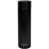 Blupebble Smart Water Bottle, With Temperature Indicator,500ml Capacity,6 Hours Cold Insulation,Stainless Steel Strainer, Black