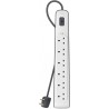 Belkin 6 Way/6 Plug Surge Protection Strip With 2 Meters Cord Length - Heavy Duty Electrical Extension Socket
