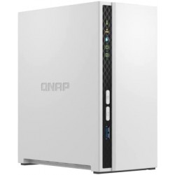Qnap TS 233 2 bay Desktop NAS Enclosure 8TB RAM Seagate Ironwolf Drive, White, TS-233/8TB-IW