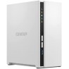 Qnap TS 233 2 bay Desktop NAS Enclosure 8TB RAM Seagate Ironwolf Drive, White, TS-233/8TB-IW