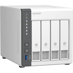 QNAP TS-433-4G-US 4 Bay NAS with Quad-core Processor, 4 GB DDR4 RAM and 2.5GbE Network (Diskless)