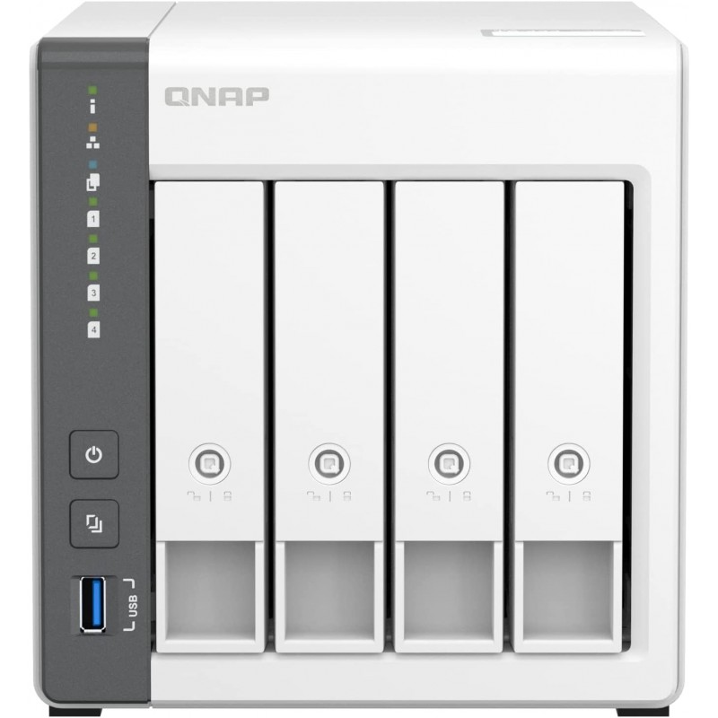 QNAP TS-433-4G-US 4 Bay NAS with Quad-core Processor, 4 GB DDR4 RAM and 2.5GbE Network (Diskless)