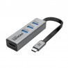 Promate USB-C to HDMI Adapter, Ultra-Compact Type-C to 4K 30Hz HDMI Hub with 3 USB 3.0 Sync Charge 5Gbps Ports