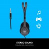 Logitech H111 Wired Headset, Stereo Headphones with Noise-Cancelling Microphone