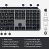 Logitech MX Keys Advanced Wireless Illuminated Keyboard for Mac