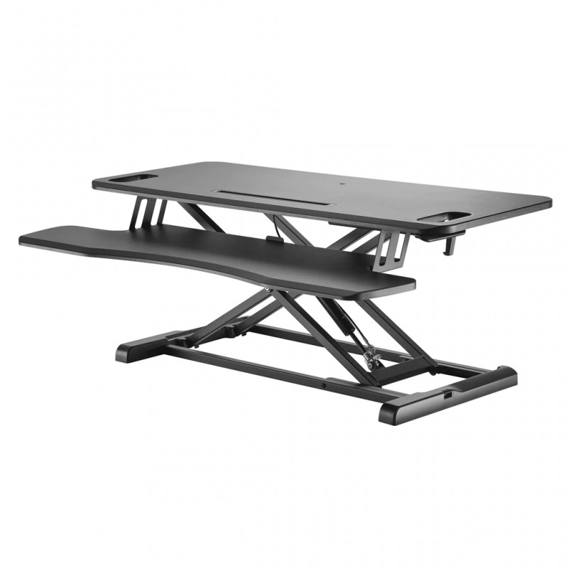 SH-S2802N Gas Spring Sit-stand Desk Converter With Keyboard Tray