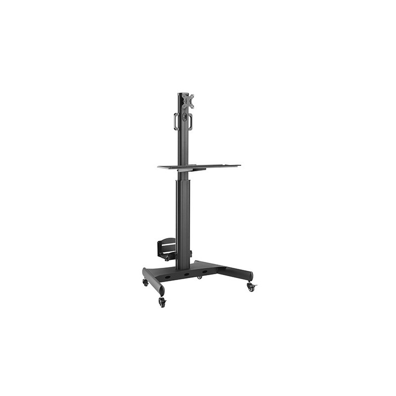 SINGLE MONITOR HEIGHT ADJUSTABLE COMPUTER MOBILE WORKSTATION