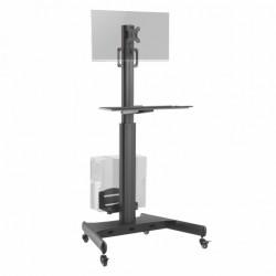 SINGLE MONITOR HEIGHT ADJUSTABLE COMPUTER MOBILE WORKSTATION