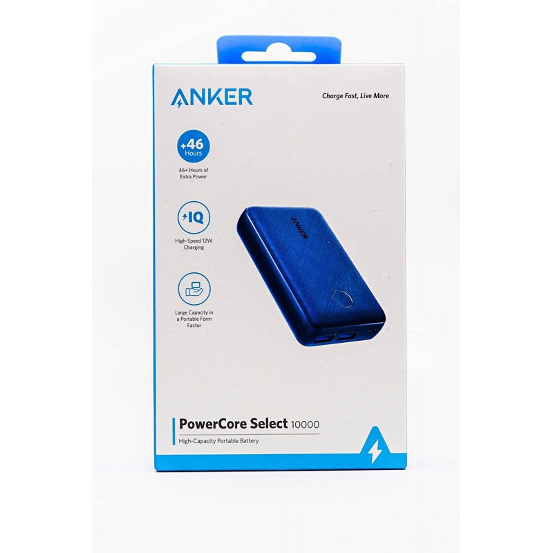 Anker PowerCore Select Power Bank (10000mAh, Blue)
