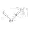 COST-EFFECTIVE SPRING-ASSISTED DUAL MONITOR WALL MOUNT 17"-32"