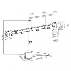 DUAL MONITOR ECONOMY ARTICULATING STAND