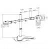 DUAL MONITOR ECONOMY ARTICULATING STAND