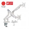 DUAL MONITORS PREMIUM SLIM ALUMINUM SPRING-ASSISTED MONITOR ARMS For most 17"~32" Monitors