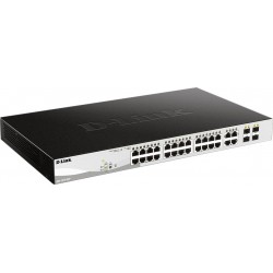 DLINK DGS-F1210-26PS-E 26-port Switch, 10/100/1000Base-T, Long Range 250m, PoE+, Smart Switch with 24 PoE Ports