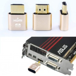 Dtech HDMI Dummy Plug Compatible with Windows, Mac, Osx, Linux (2 Pieces)