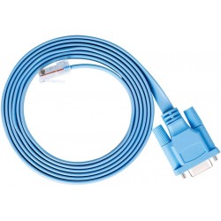 DTech DB9 to RJ45 Console Cable Cisco Device Management Serial Adapter (6ft Blue)