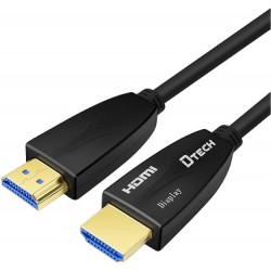 Gold 4k 2.0 3D 18Gbps 60hz AOC Fibers HDMI Cable DTECH (50m)