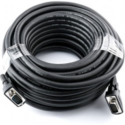 Dtech VGA 3+6 M/M HD CABLE （BLACK） high speed male to male Cable 15m