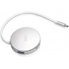USB HUB Type C to USB3.0 4Port Hub 0.25M, with Power Port Fast Charging Data Transfer for Laptop Desktop (Silver)