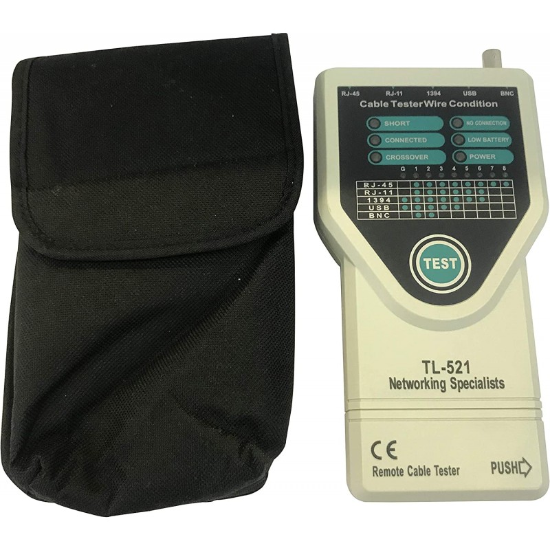5 IN CABLE TESTER RJ-45,RJ-11,1394,USB &BNC MOST COST -SAVING SOLUTION OF MIS
