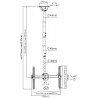 PLB-CE946-01XL is a full-motion ceiling mount designed to offer the ultimate in versatility and universal compatibility