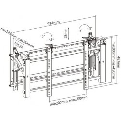 POP-OUT VIDEO WALL MOUNT For most 45"-70" LED, LCD flat panel TVs